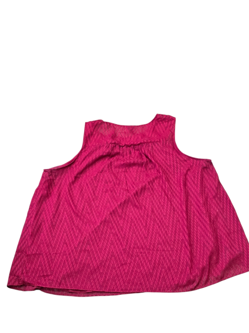Torrid 3X Maroon Chevron Sleeveless Blouse Gold Bar V Neck Top - Picture 11 of 11